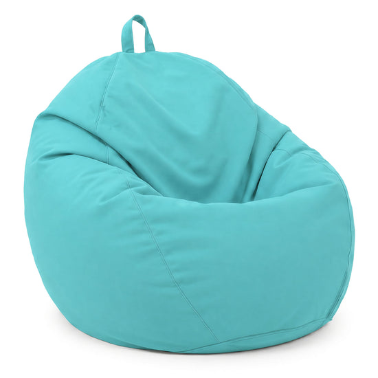 Puf Pera XL 110x120 Azul Caribe - Con Funda Extraíble & Impermeable (Garni Perlas)