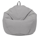 Pouf Poire XL 110x120 Gris Galet - Déhoussable & Imperméable (Garni Billes)