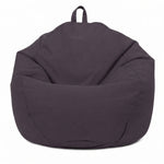 Pouf Poire XL 110x120 Gris Carbone - Déhoussable & Imperméable (Garni Billes)