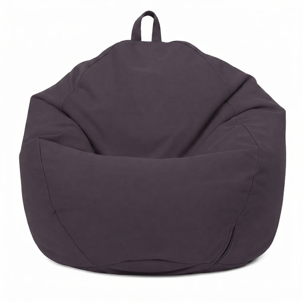 Puf Pera XL 110x120 Gris Carbón - Con Funda Extraíble & Impermeable (Garni Perlas)
