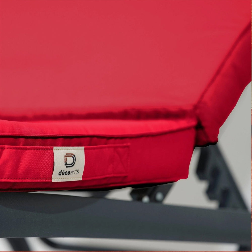 Colchoneta para Tumbona 185x60 Rojo Pimiento, impermeable