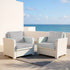 Coussins pour salon de jardin déhoussable 60x60cm Gris galet - Deco-arts.fr