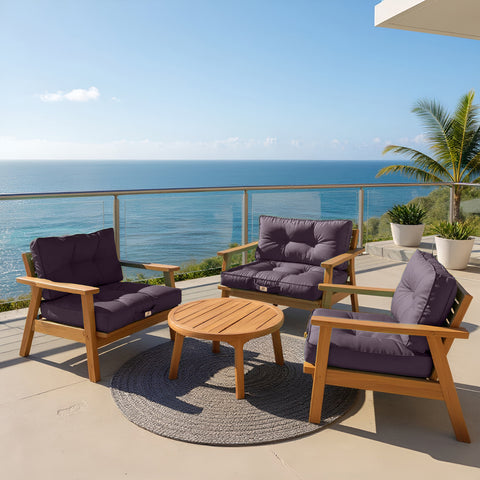 Cojines para muebles de jardín acolchados 60x60cm Gris carbón