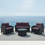 Ensemble de coussins capitonnés gris carbone pour fauteuils et canapés, épais 15cm, moelleux, pour assise et dossier.