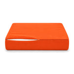 Ensemble Coussins Salon Jardin 60x60 Orange - Déhoussable & Anti-UV (Assise + Dossier)