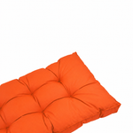Ensemble Coussins Capitonné 50x50 Orange - Épais 15cm & Moelleux (Assise + Dossier)