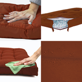 Coussin bain de soleil 185 x55cm Terracotta - Deco-arts.fr