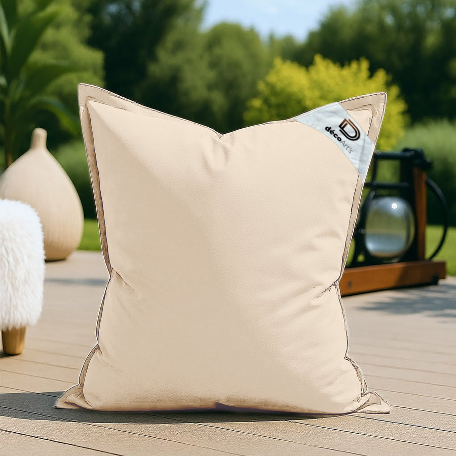 Housse pour Pouf Géant XL 120x80cm Intérieur et Extérieur - Beige - Deco-arts.fr