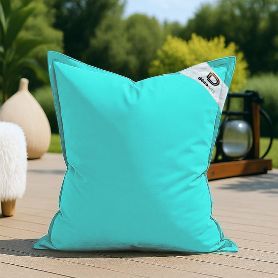Housse pour Pouf Géant XL 120x80cm Intérieur et Extérieur - Bleu Caraïbes - Deco-arts.fr