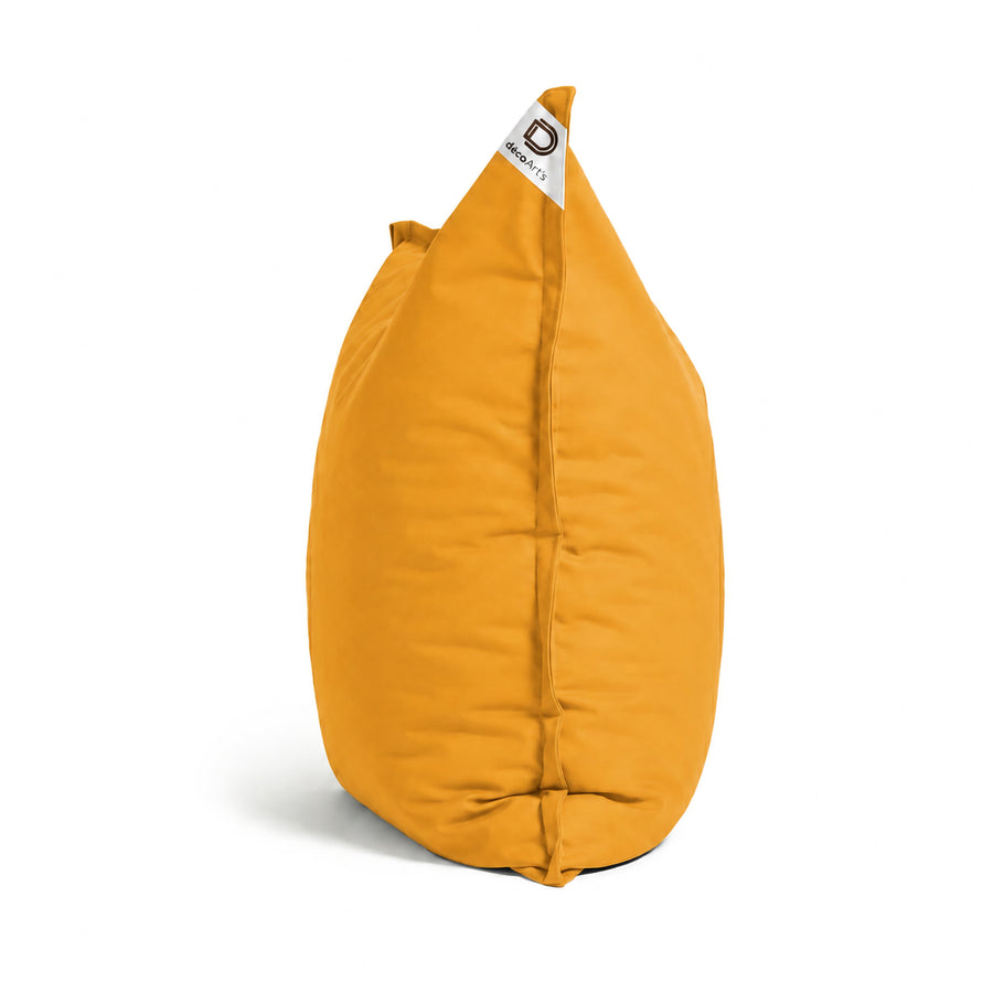 Funda de Puf XL 120x80 Amarillo Miel, tejido de poliéster