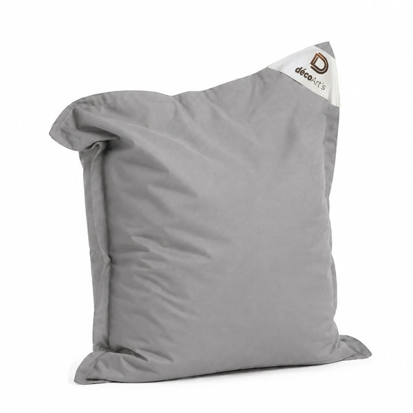 Housse de Pouf XL 120x80 Gris Galet - (Housse Seule à Garnir - Intérieur/Extérieur)