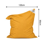 Funda de Puf XL 120x80 Amarillo Miel - (Funda para Rellenar - Interior/Exterior)