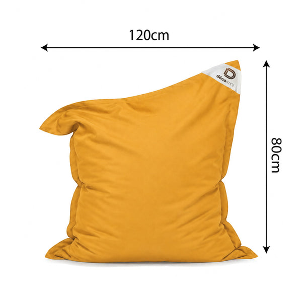 Housse de Pouf XL 120x80 Jaune Miel - (Housse Seule à Garnir - Intérieur/Extérieur)