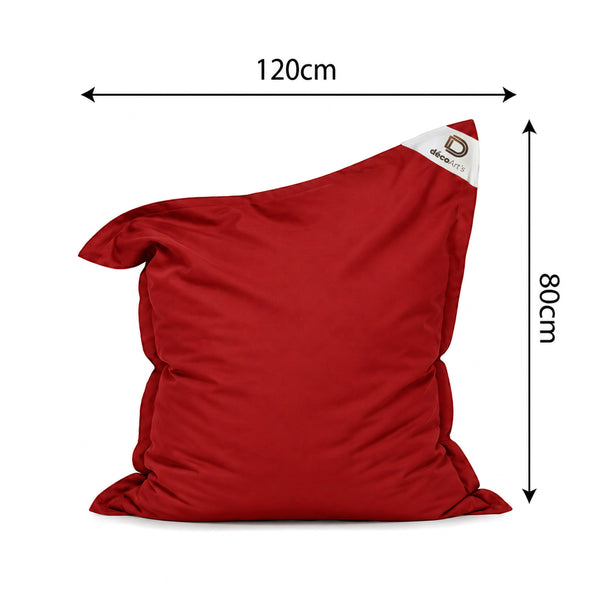 Housse de Pouf XL 120x80 Rouge Piment - (Housse Seule à Garnir - Intérieur/Extérieur)
