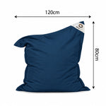 Funda de Puf XL 120x80 Azul Petróleo - (Funda para Rellenar - Interior/Exterior)