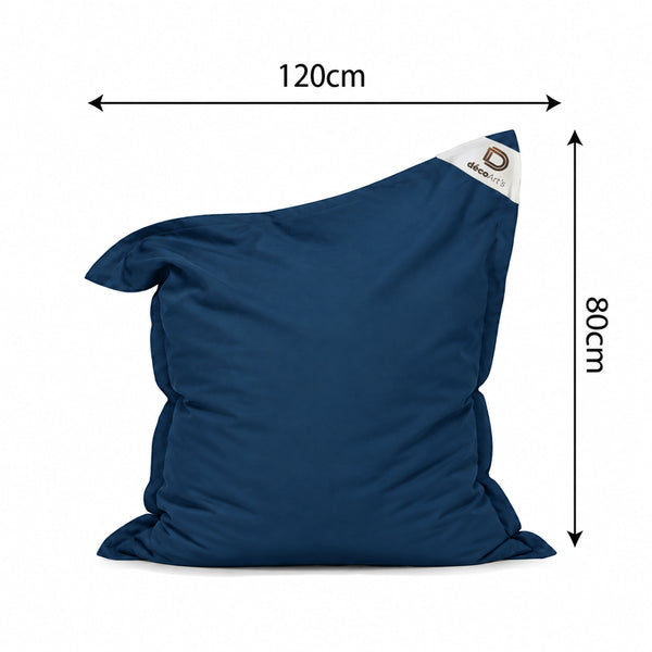 Housse de Pouf XL 120x80 Bleu Pétrole - (Housse Seule à Garnir - Intérieur/Extérieur)