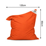 Funda de Puf XL 120x80 Naranja - (Funda para Rellenar - Interior/Exterior)
