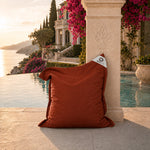 Housse de Pouf XL 120x80 Terracotta - (Housse Seule à Garnir - Intérieur/Extérieur)