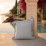 Housse de Pouf XL 120x80 Gris Galet - (Housse Seule à Garnir - Intérieur/Extérieur)