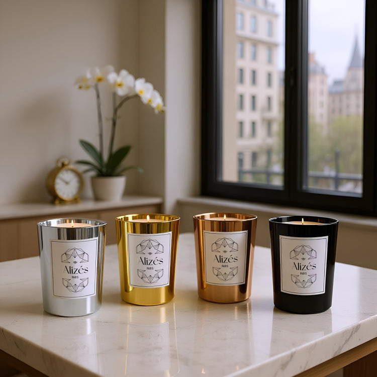 Coffret La Découverte – 4 Bougies 180g – Collection Alizés Paris - Deco-arts.fr