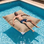 Funda de Puf Flotante XXL 180x140 Beige - (Funda para Rellenar - Spécial Piscina)