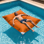 Pouf Géant Flottant 180x140 Orange - Piscine & XXL (Billes)