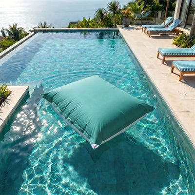 Puf Gigante Flotante 180x140 Azul Caribe - Piscina & XXL (Perlas)