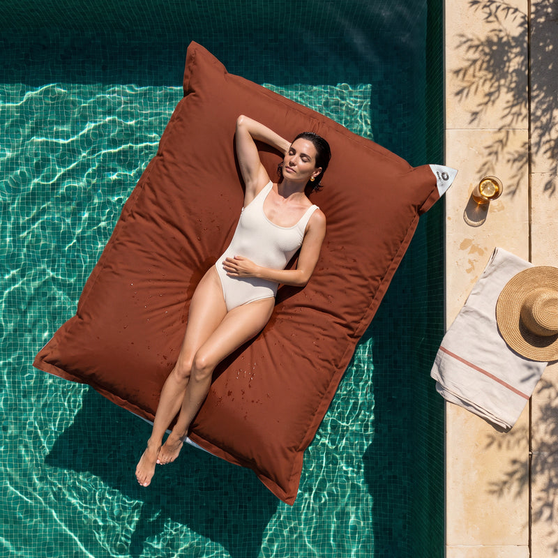 Puf Gigante Flotante 180x140 Terracota - Piscina & XXL (Perlas)