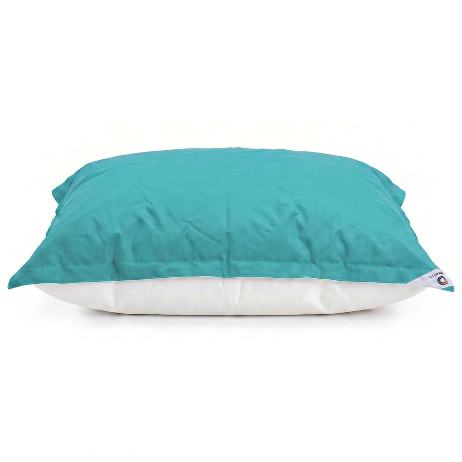 Funda de Puf Flotante XXL 180x140 Azul Caribe, tejido de poliéster