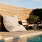 Giant XXL beige beanbag cover, 180x140 cm, suitable for indoor and outdoor use, by Deco-arts.fr.