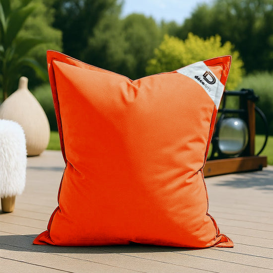 Housse pour Pouf Géant XL 120x80cm Intérieur et Extérieur - Orange - Deco-arts.fr
