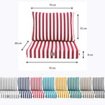 Ambiance jardin avec coussin rouge