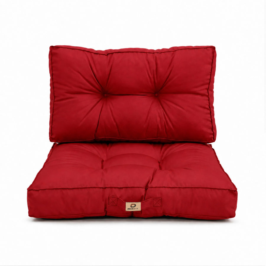 Conjunto de Cojines Acolchados 50x50 Rojo, certificado OEKO-TEX