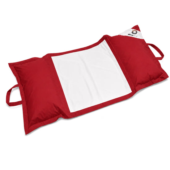 Puf Flotante para Piscina XXL 170x90 Rojo Pimiento - Colchoneta de Hamaca con Perlas (Confort Adulto)