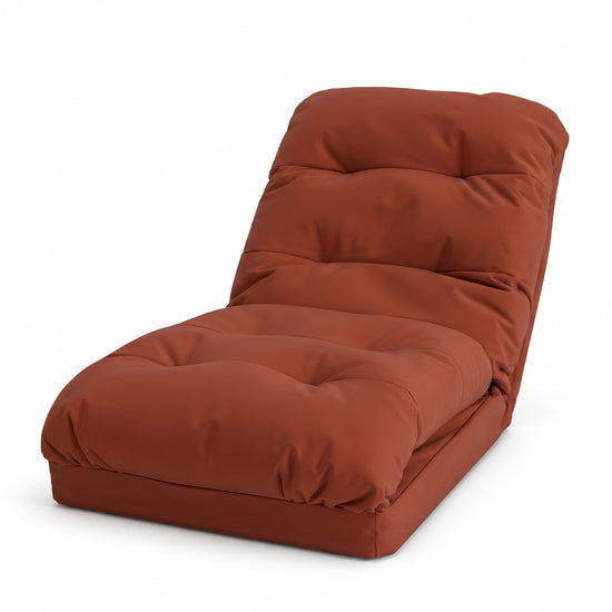 Sillón de Suelo Convertible Terracota - 3 en 1 (Cama 210x60) & Respaldo Regulable