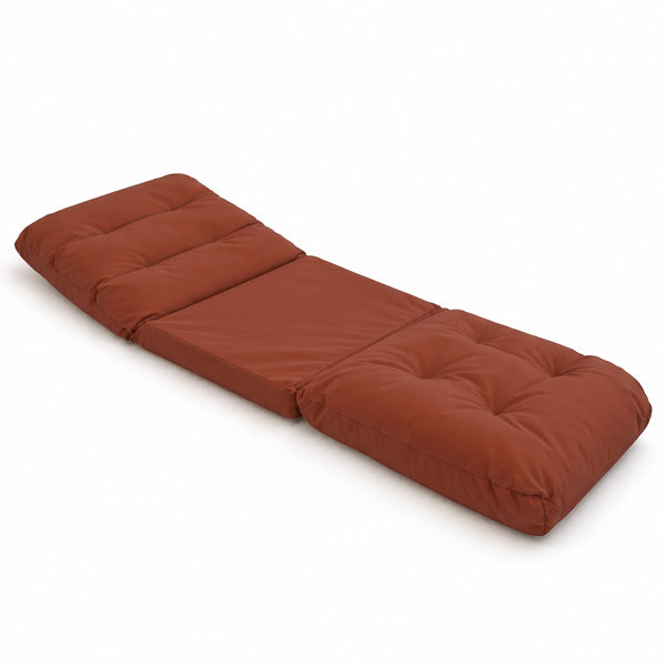 Sillón de Suelo Convertible Terracota - 3 en 1 (Cama 210x60) & Respaldo Regulable