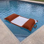 Puf Flotante para Piscina XXL 170x90 Terracota - Colchoneta de Hamaca con Perlas (Confort Adulto)