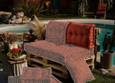 Coussin dossier pour palette capitonné en Polyester Terracotta 60x40x15cm - Deco-arts.fr