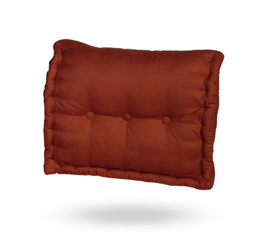 Coussin dossier pour palette capitonné en Polyester Terracotta 60x40x15cm - Deco-arts.fr