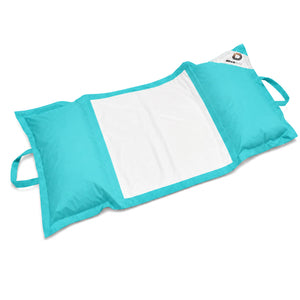 Puf Flotante para Piscina XXL 170x90 Azul Caribe - Colchoneta de Hamaca con Perlas (Confort Adulto)