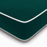 Colchoneta Premium para Tumbona 190x60 Verde Esmeralda - Grueso 10cm & Reposacabezas (Funda Extraíble)