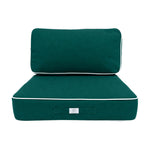 Conjunto de Cojines Premium 50x50 Verde Esmeralda - Grueso 12cm & Acabado con Ribete