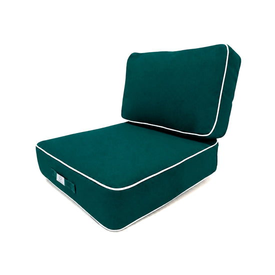 Ensemble Coussins Premium 60x60 Vert Émeraude, épaisseur 12 cm