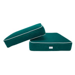 Ensemble Coussins Premium 60x60 Vert Émeraude - Épais 12cm & Finition Passepoil