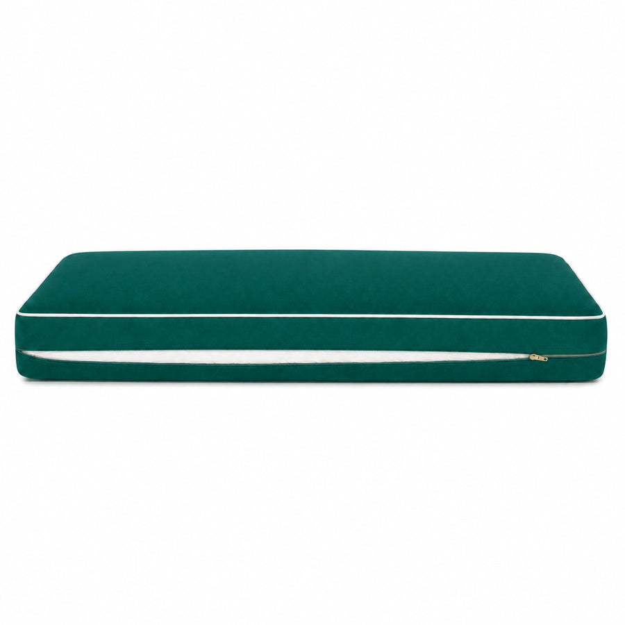 Conjunto de Cojines Premium 100x50 Verde Esmeralda, relleno de espuma de alta densidad