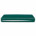 Conjunto de Cojines Premium 120x60 Verde Esmeralda - 1 Asiento + 2 Respaldos (Grueso 12cm & Passepoil)
