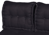Coussin dossier pour palette capitonné en Polyester Gris carbone 60x40x15cm - Deco-arts.fr