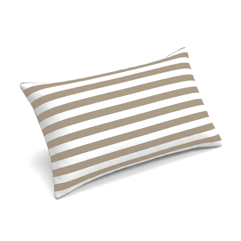 Reposacabezas 60x35, rayas beige, de la colchoneta premium para tumbona