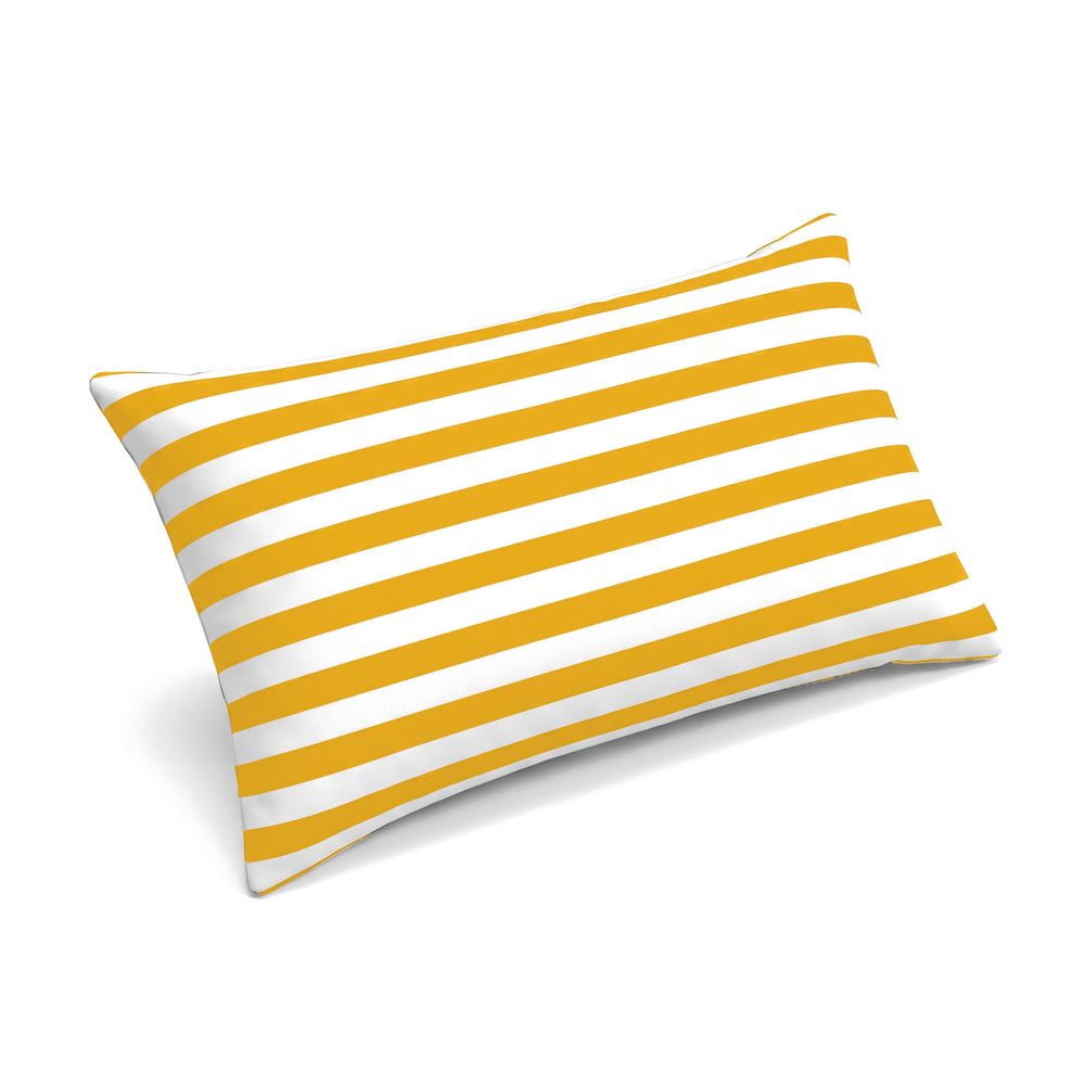 Reposacabezas 60x35, rayas amarillas, de la colchoneta premium para tumbona
