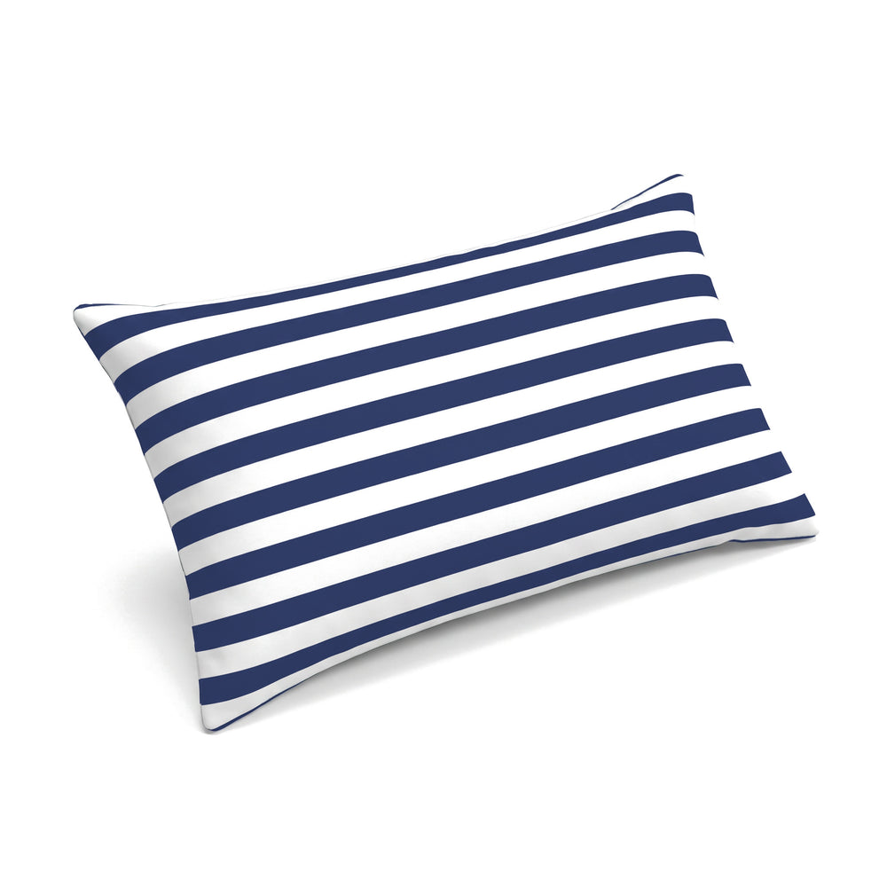 Reposacabezas 60x35, rayas azul marino, de la colchoneta premium para tumbona